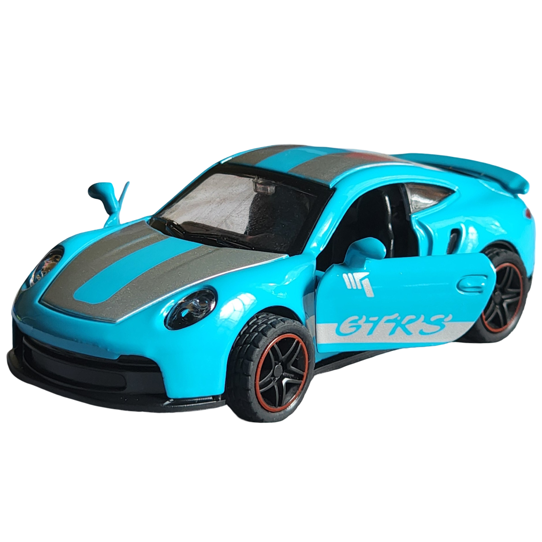diecast porshe car blue model – collector’s edition